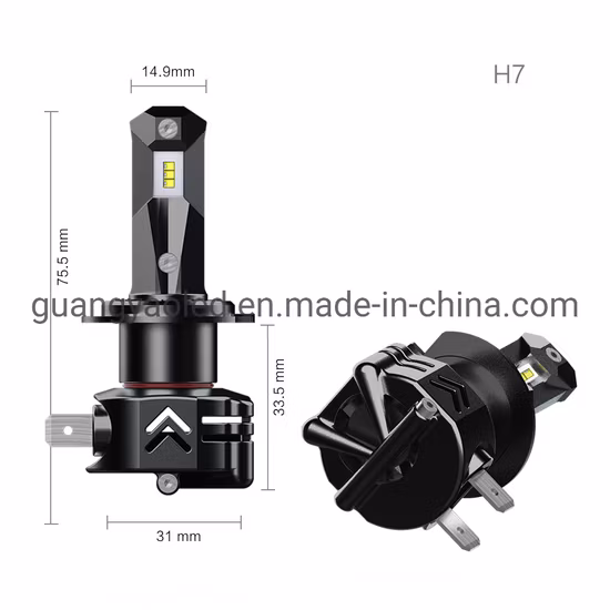 Kits de bombillas LED para faros delanteros de automóviles/camiones 50W, LED 6500K Luz antiniebla superbrillante con cuerpo de luz negro/plateado, luces LED indicadoras interiores/exteriores para automóviles