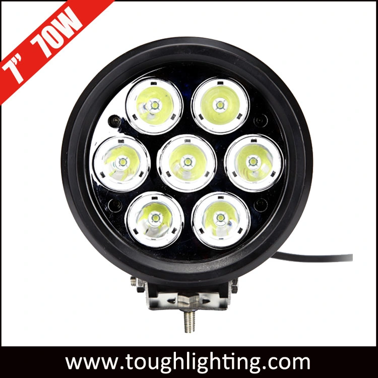 12V 24V 7 Inch 70W Spot Flood Beam LED Driving Headlights for Truck SUV Atvs