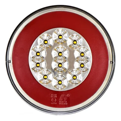 Luces traseras de remolque LED redondas en pulgadas, señal de giro trasera, montaje, impermeable, selladas, redondas, rojas, para detener, girar, retroceder, luces de respaldo, lámparas para camiones de remolque