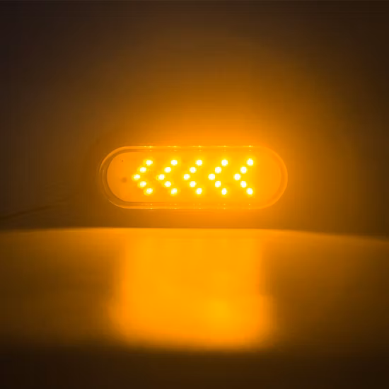 Luces traseras LED ovaladas ámbar de 6 pulgadas para remolque