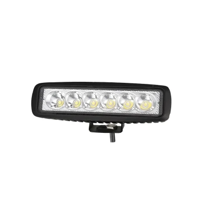 Bajo costo Negro 18W 6 pulgadas Slim Emark 12V / 24V Epistar LED Luz de trabajo para todoterreno 4X4